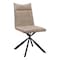 Monarch Specialties Dining Chair, Set Of 2, Side, Upholstered, Kitchen, Dining Room, Fabric, Metal, Beige, Black I 1216 - alternate 1